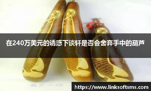 在240万美元的诱惑下谈轩是否会舍弃手中的葫芦